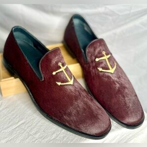 SPERRY Men’s Maroon Burgundy Overlook Smoking Slip On Loafers Shoes; SZ 12